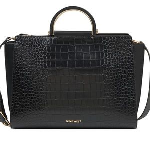Nine West Women's Arch Nemesis Croc Carryall Tote